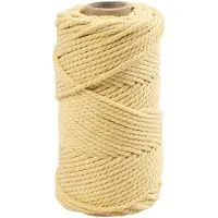 Creativ Company Cordon macramé jaune clair 4 mm 55 m Coton