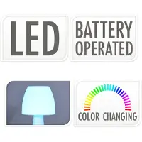 PerfectLED Lampe de table Lampe de bureau Lampe de chevet LED MULTICOLOR 19 cm