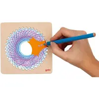 Goki Wooden Spirograph Drawing Set, 6dlg.