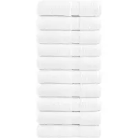 vidaXL Essuie-mains de qualité supérieure SOLUND 10 pcs blanc 600 g/m²