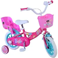 Volare Vélo d'enfant Barbie - Fille - 12 pouces - Rose - Deux freins à main