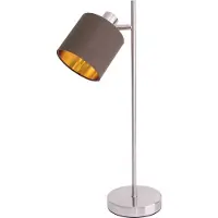 Näve Lampe de table, spot mobile, textile brun, H 51 cm