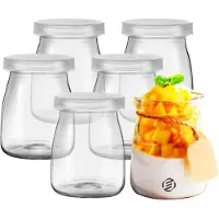 OEM Lot de 6 pots en verre pour flocons d'avoine - Idéal pour ton petit-déjeuner