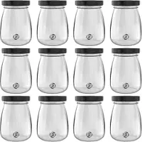 OEM Lot de pots à avoine pour le petit-déjeuner - Lot de 3 - Verre - Mason - Pots à avoine pour la nuit