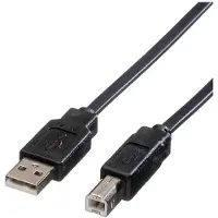Roline Câble plat USB 2.0 pour Notebook, type A-B, noir, 0,8 m