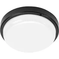 Eko-Light Luminaire pour gaine rond noir LED 18W couleur neutre IP64 Davo