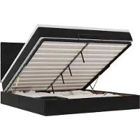 vidaXL Ottoman-lit avec matelas noir 180x200 cm velours
