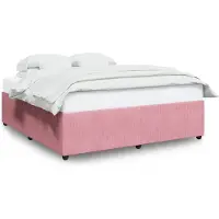 vidaXL Sommier rose 200x200 cm velours