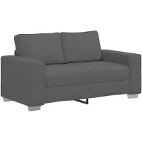 vidaXL Canapé causeuse gris foncé 120 cm tissu velours côtelé