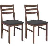 vidaXL Chaises de salle à manger avec coussins 2 pcs. Marron Bois massif Hévéa