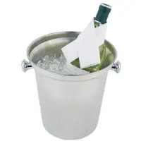 Multi Wein-/Sektkühler mit Knopfgriffen, Rafraîchisseur de bouteille, Argent