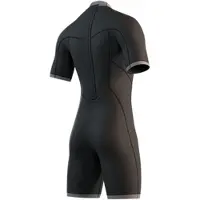 Mystic Brand Flatlock 3/2mm Short Sleeve Back Zip Shorty Noir 2XL Homme