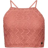 Superdry Vintage Crop Crochet Sleeveless Top Rose S Femme