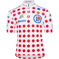 Santini Tour De France Overall Leader Short Sleeve Jersey Blanc 9 Years Enfants