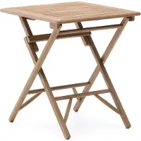 Natur24 Table pliante Dandara, 66 x 66 x 75 cm, en bois d'acacia, finition naturelle
