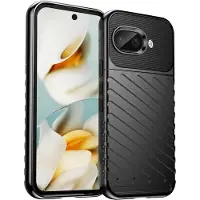Screen Guard Professional SpaceCase Impact-Resistant Hülle (Google Pixel 9a), Coque pour téléphone portable, Noir