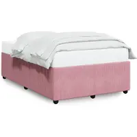 vidaXL Cadre de lit sans matelas rose 120x190 cm velours