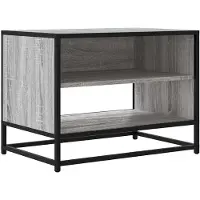 vidaXL Armoire TV Gris Sonoma 61x40x46 cm Bois composite et métal