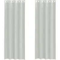 vidaXL Voile Rideaux avec oeillets 2 pcs. Gris clair 140x260 cm