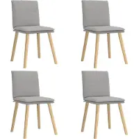 vidaXL Chaises de salle à manger 4 pcs. Tissu gris nuage