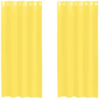 vidaXL Voile Rideaux avec oeillets 2 pcs. Jaune