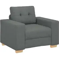 vidaXL Fauteuil gris foncé 100 x 78 x 80 cm en tissu