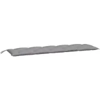 vidaXL Coussin pour banc de jardin Gris 180x50x7 cm Tissu Oxford