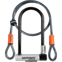 Kryptonite KryptoLok Standard Antivol à arceau + KryptoFlex Gris