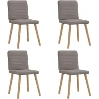 vidaXL Chaises de salle à manger 4 pcs. Tissu taupe