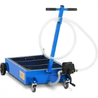 MSW Bac de vidange d'huile mobile - 55 l - Pompe manuelle