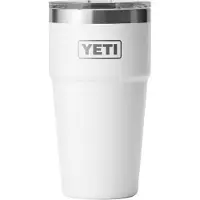 Yeti Rambler Stackable Cup 20oz Mag Slider Lid, White, tasse thermos empilable avec couvercle, 591 ml