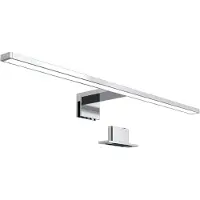 B.K.Licht lampe miroir LED, lampe armoire, applique salle de bain, lumière blanche neutre 4000 Kelvin, 8W, 780lm, IP44, largeur 600 mm, chrome