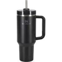Stanley Quencher H2.O FlowState Tumbler gobelet en acier inoxydable avec paille grand format Black 1180 ml