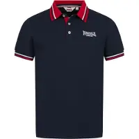 Lonsdale Polo hommes coupe régulière ELLERS GROVE Navy/Red/White L
