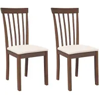 vidaXL Chaises de salle à manger avec coussins 2 pcs. Marron Bois massif Hévéa