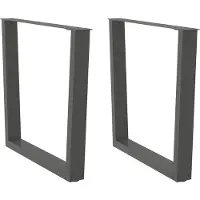 vidaXL Pieds de table de salle à manger en V 2 pièces Anthracite 90x(72-73,3) cm Acier