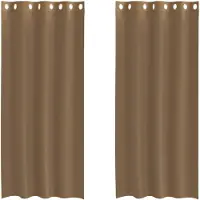 vidaXL Voile Rideaux avec illets 2 pcs. Marron clair
