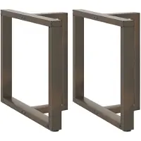 vidaXL Pieds de table de salle à manger en T 2 pcs. Acier naturel 80x35x(72-73) cm Acier