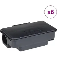 vidaXL Pièges à souris 6 pcs noir 22x12,5x7,5 cm