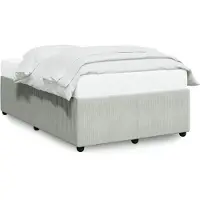 vidaXL Cadre de lit sans matelas gris clair 120x190 cm velours