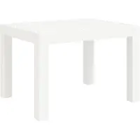 vidaXL Table de jardin blanche 59x47x40 cm PP