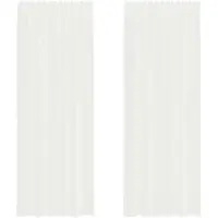 vidaXL Voile Rideaux avec poches pour tringles 2 pcs. Blanc