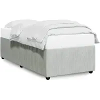 vidaXL Cadre de lit sans matelas gris clair 90x200 cm velours