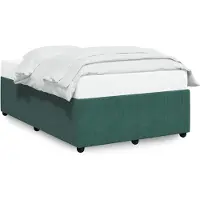 vidaXL Cadre de lit sans matelas vert foncé 120x200 cm velours