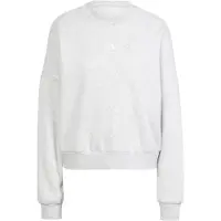Adidas Sweat de sport 'ESSENTIALS SMALL LOGO FEEL COZY' gris chiné / blanc