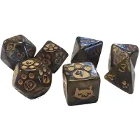 Steve Jackson Games Kitten Polyhedral Dice Set Brown - Jeu de dés -