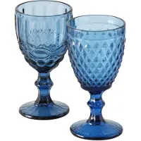 Boltze Verre à vin bleu h17cm boîte de 6 pièces