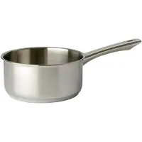 EuroCuisine Casserole à manche, acier inoxydable, 1 l, Ø 16 cm, hauteur : 9 cm