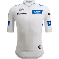 Santini Tour De France Official White 2025 Short Sleeve Jersey Blanc M Homme