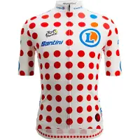 Santini Kurzarm Fahrradtrikot - TOUR DE FRANCE - POLKA DOT JERSEY - mehrfarbig M